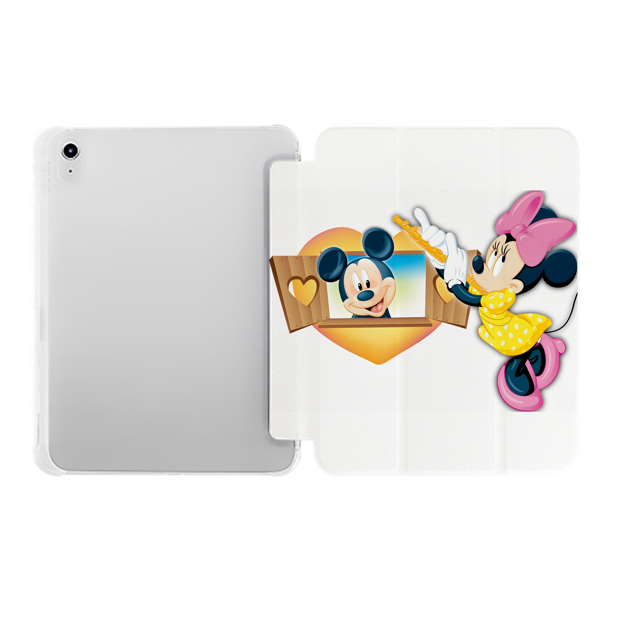 （画像用） ミッキーマウス Mickey Mouse IPad ケース ペン収納付き 三つ折りスタンド PUレザー×シリコン 対応機種9.5/10.5/10.9インチ
